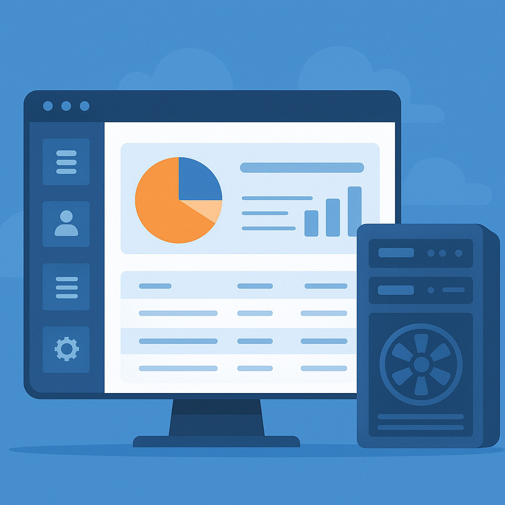 cPanel web hosting control panel dashboard showing file manager, email accounts, and database tools