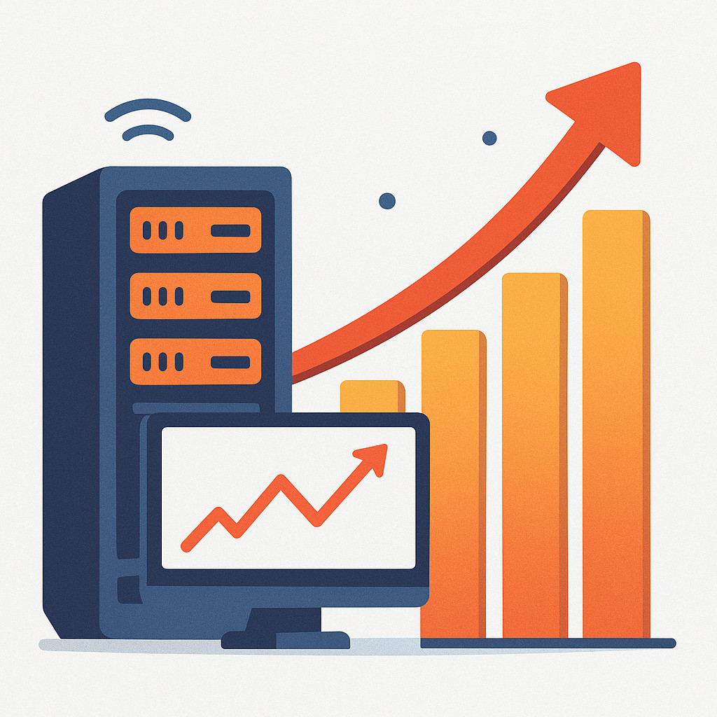 Server performance monitoring graph showing overloaded shared hosting resource usage